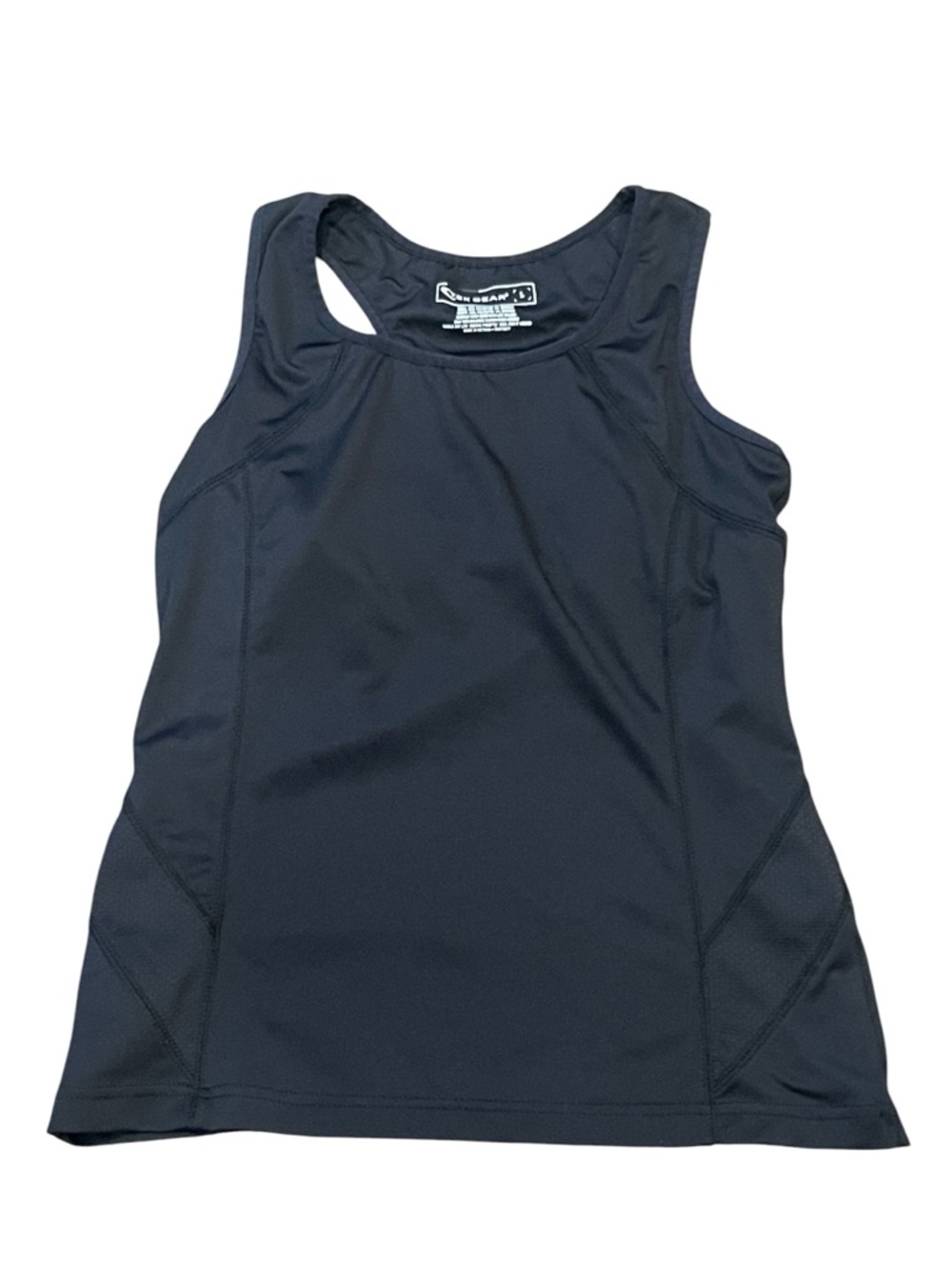 Tek Gear Black Racerback Performance Tank Black Size Large